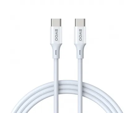 [0147] Cablu Date si Incarcare USB-C - USB-C BWOO X282, 60W, 1m, Alb