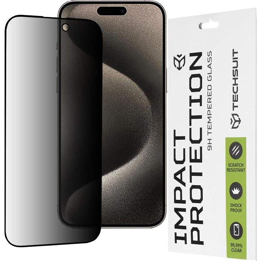 [0151] Folie de protectie Ecran Privacy Techsuit pentru Apple iPhone 15 Pro Max, Sticla Securizata, Full Glue, 111D