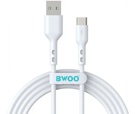 Cablu Date si Incarcare USB-A - USB-C BWOO X172C, 60W, 1m, Alb