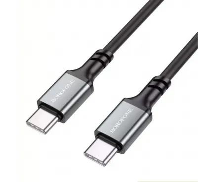 Cablu Date si Incarcare USB-C - USB-C Borofone BX83, 60W, 1m, Negru 
