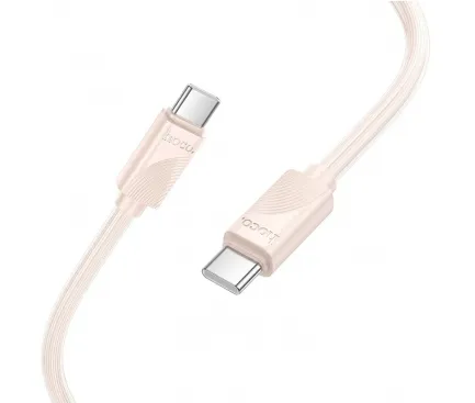Cablu Date si Incarcare USB-C - USB-C HOCO X114, 60W, 1m, Roz