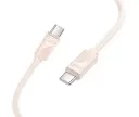 Cablu Date si Incarcare USB-C - USB-C HOCO X114, 60W, 1m, Roz