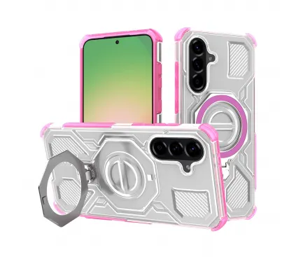 Husa pentru Samsung Galaxy A56 A566, Techsuit, Carbon Shield Pro, Roz 