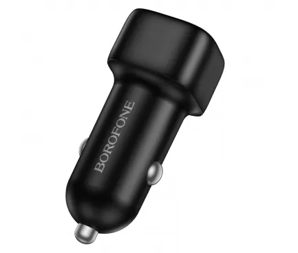 Incarcator Auto Borofone BZ34B Cloud, 38W, 3A, 1 x USB-A - 1 x USB-C, Negru 
