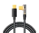 Cablu Date si Incarcare USB-C - USB-C Joyroom S-A6 Angled, 100W, 1.2m, Negru