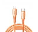 Cablu Date si Incarcare USB-C - USB-C Joyroom S-A59 Vibrant, 60W, 1.2m, Portocaliu