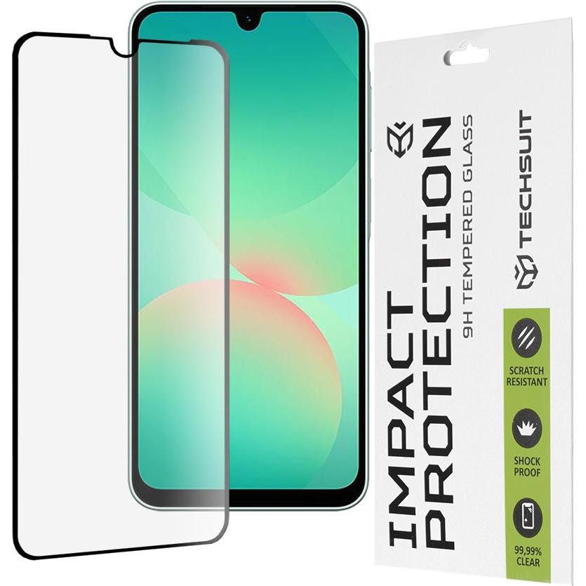 Folie de protectie Ecran Techsuit pentru Samsung Galaxy A26 A266, Sticla Securizata, Full Glue, 111D, Neagra