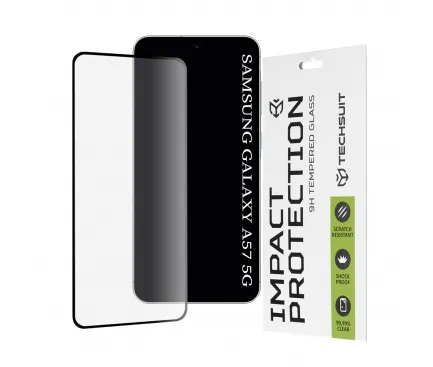 [ACP-0324] Folie de protectie Ecran Techsuit pentru Samsung Galaxy A57 5G, Sticla Securizata, Full Glue, 111D, Neagra