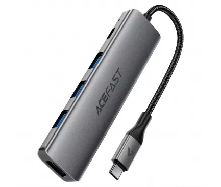 Hub USB-C Acefast J16, 5in1, Gri