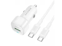 [0043] Incarcator Auto Cu Cablu USB-C Borofone BZ34B Cloud, 20W, 3A, 1 x USB-A - 1 x USB-C, Alb 