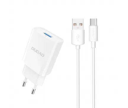 Incarcator Retea Cu Cablu USB-C Dudao A4EU, 10W, 2.1A, 1 x USB-A, Alb 