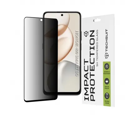 [ACP-0354] Folie de protectie Ecran Privacy Techsuit pentru Honor 400 Smart 4G / X7d 4G / 400 Smart 5G / X7c, Sticla Securizata, Full Glue, 111D