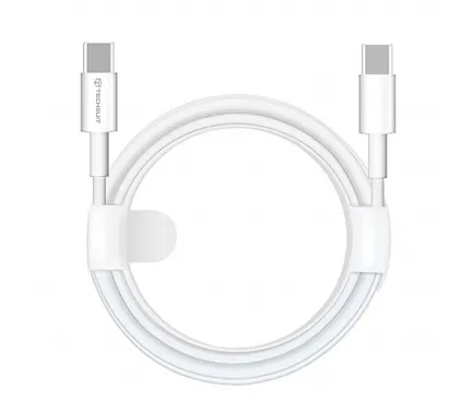 [ACP-0367] Cablu Date si Incarcare USB-C - USB-C Techsuit PCB130, 60W, 1m, Alb