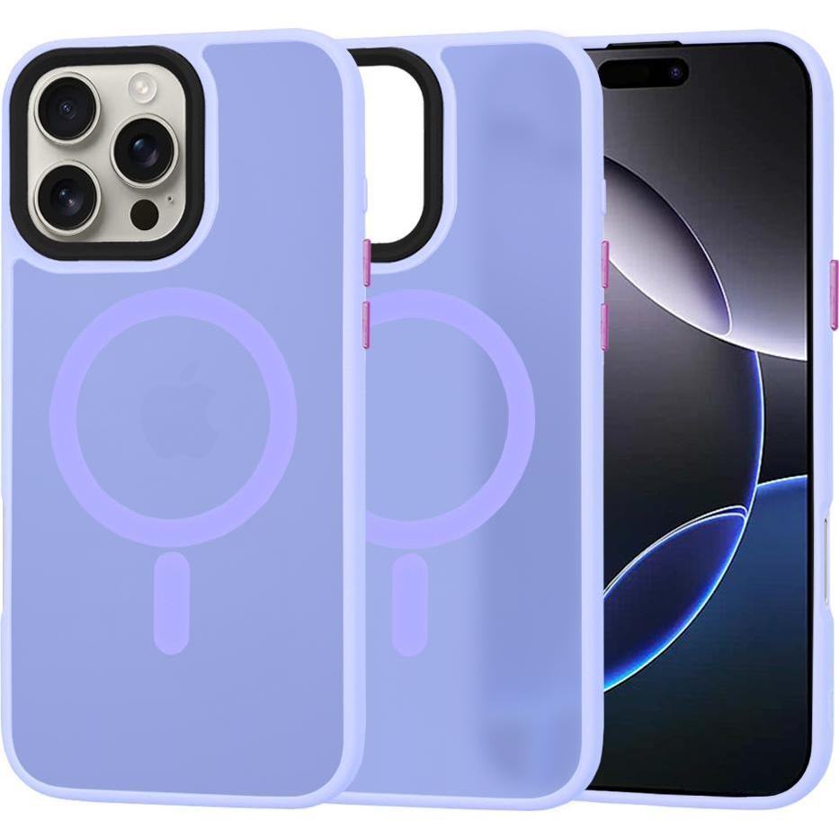 [ACP-0373] Techsuit - HaloFrost MagSafe Series - iPhone 16 Pro Max - Light Purple (Apple iPhone 16 Pro Max), Cover Smartphone, Viola