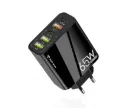 Incarcator Retea Techsuit CHC2 PentaXPower, 20W, 3A, 3 x USB-A - 2 x USB-C, Negru