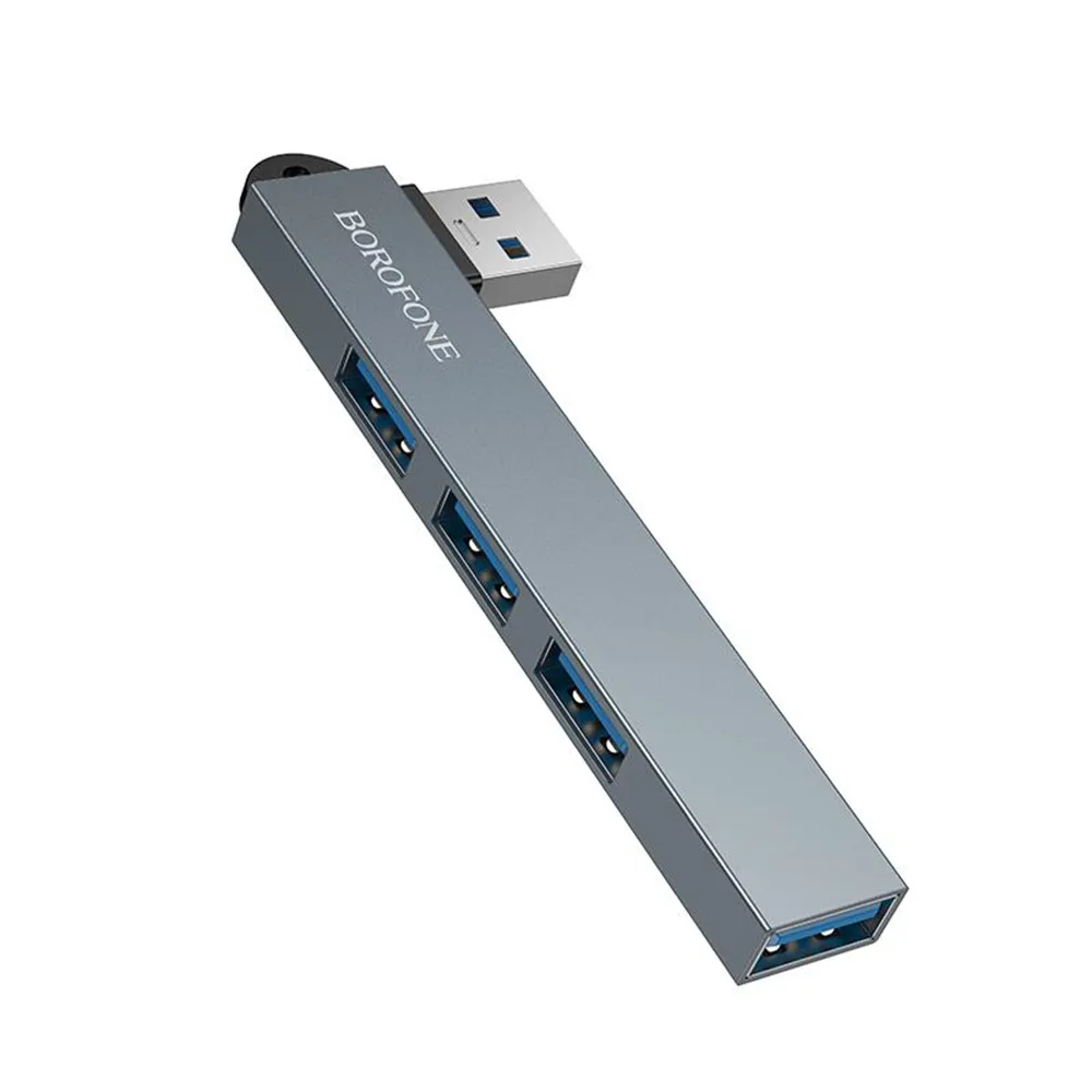 [ACP-0388] Hub USB Borofone FH1, 4in1, Gri