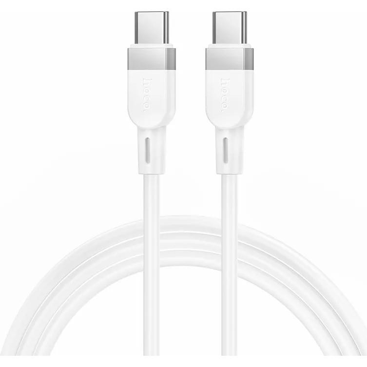 Cablu Date si Incarcare USB-C - USB-C HOCO X109, 60W, 1m, Alb