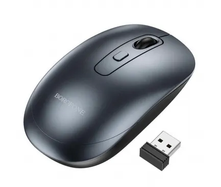 Mouse Wireless Borofone BG13 Winner, 1600DPI, Gri 